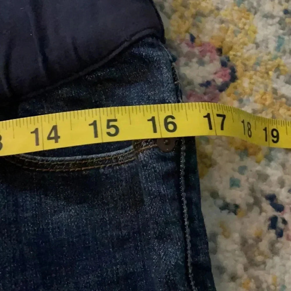 Gap Maternity Stretch Flare Jeans Dark Wash Demi Panel Women’s size 6 maternity - Picture 7 of 10